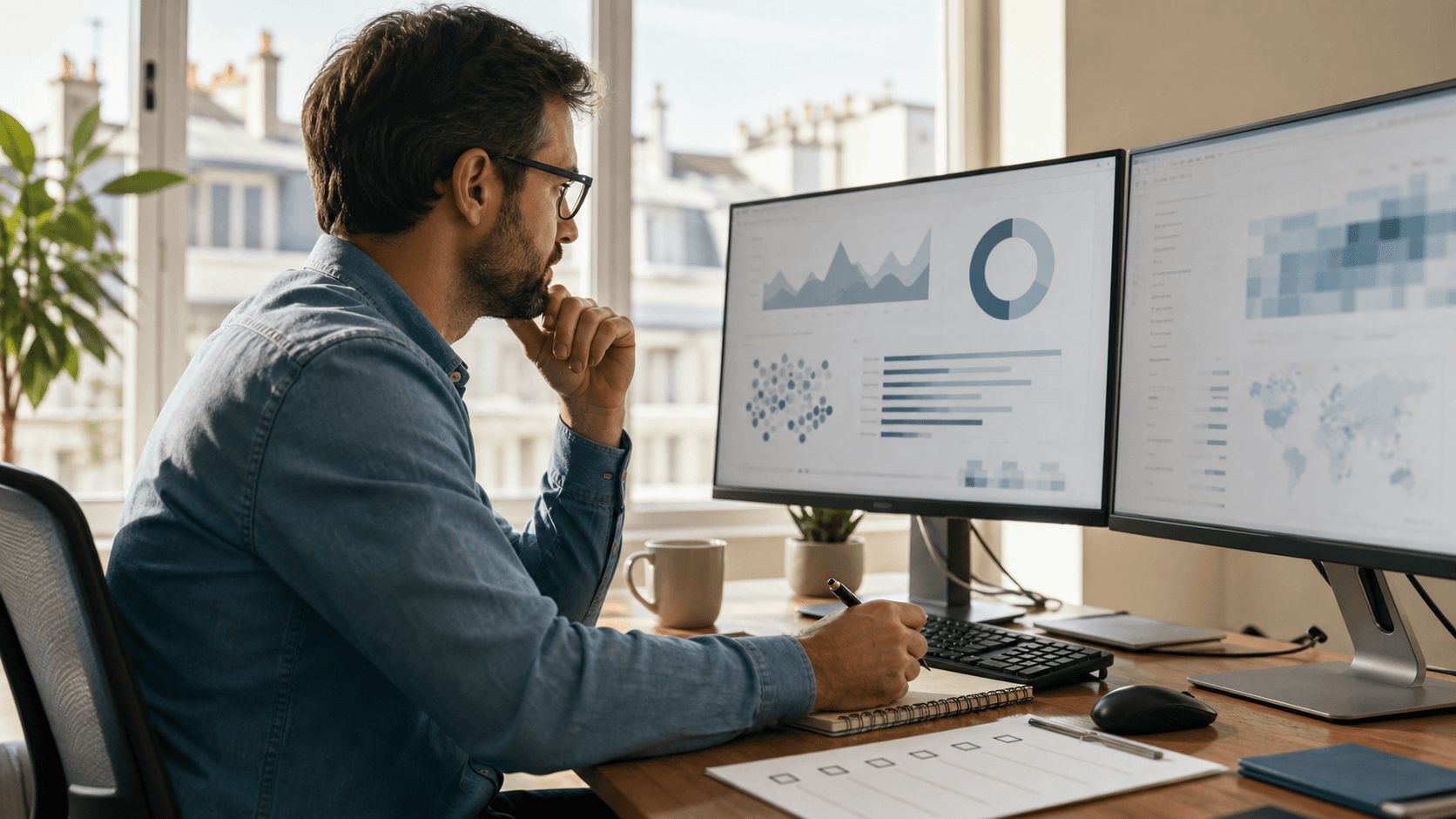 Responsable SEO examinant des données d'audience et de conformité en France