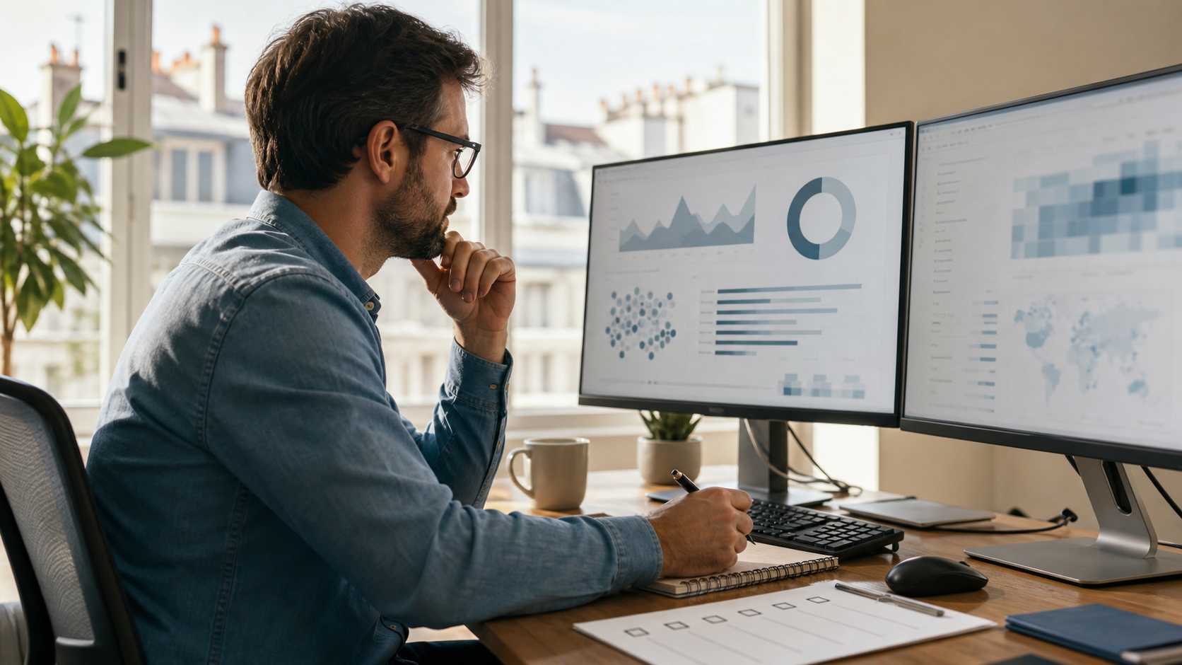 Responsable SEO examinant des données d'audience et de conformité en France