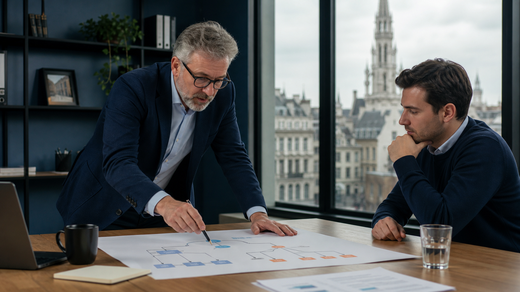 Spécialiste SEO à Bruxelles comparant deux parcours de contenu linguistiques